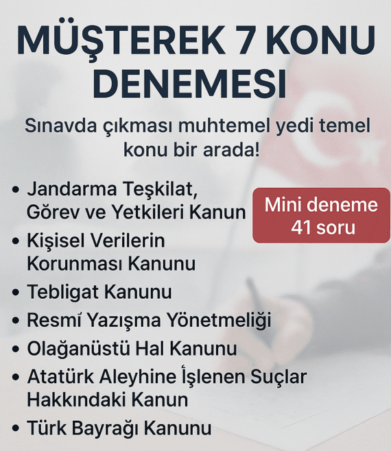 Müşterek 7 konu denemesi