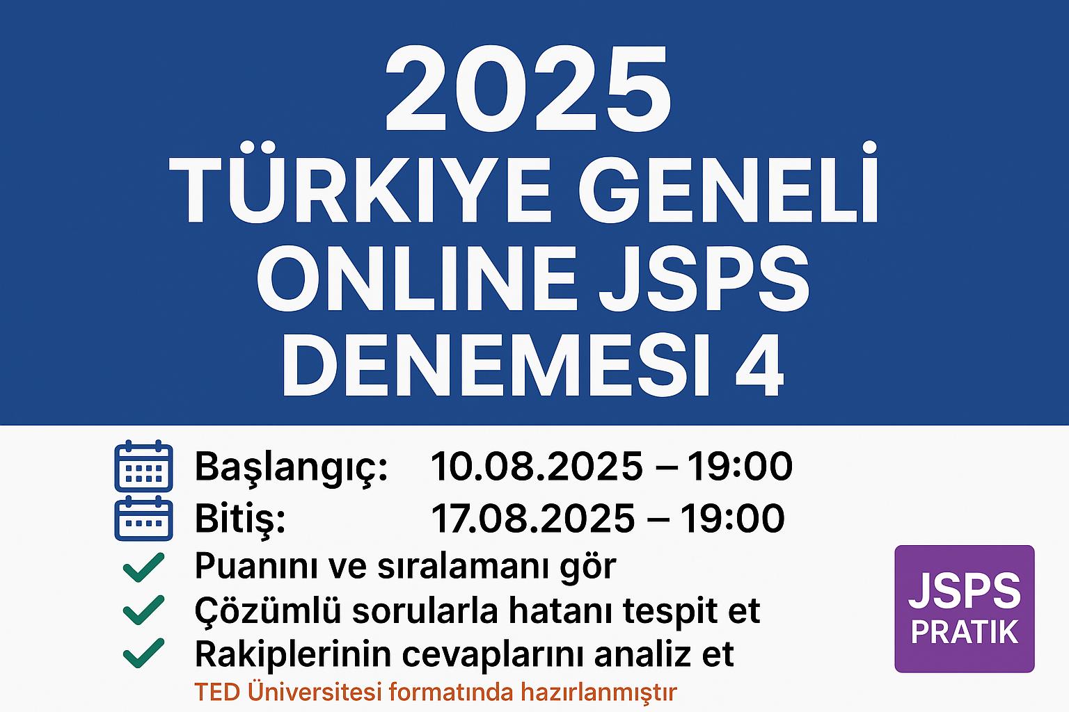 2025 Türkiye Geneli Deneme 4 (DEVAM EDİYOR)