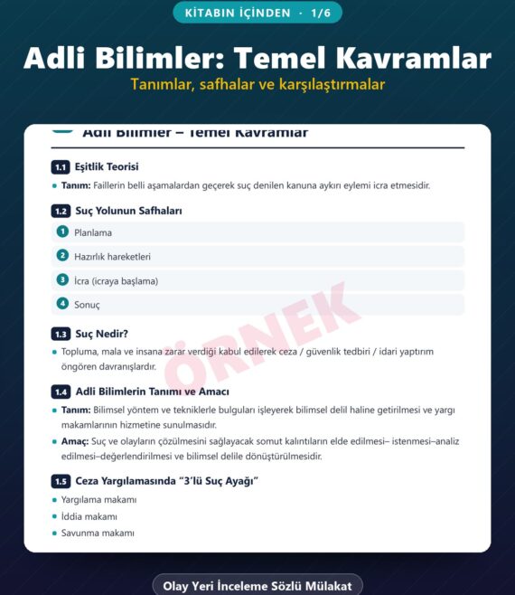 Olay Yeri İnceleme Sözlü Mülakat Kitabı – kitabın içinden 1