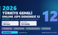 2026 Türkiye Geneli Deneme 12