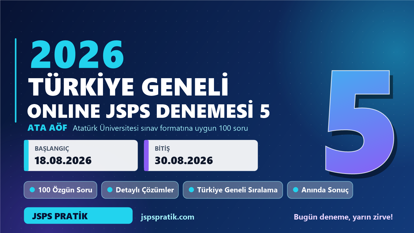 2026 Türkiye Geneli Deneme 5 (ATA AÖF)