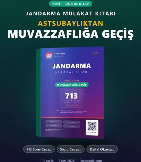 Jandarma Mülakat Kitabı – Astsubaylıktan Muvazzaflığa Geçiş
