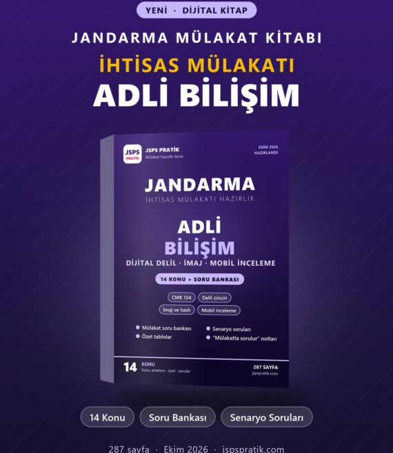 Adli Bilişim İhtisas Mülakatı Hazırlık Kitabı