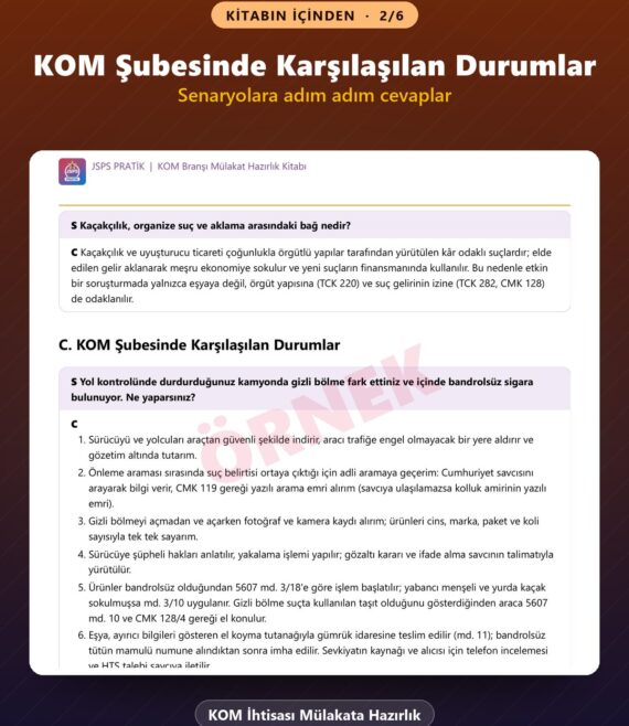 KOM İhtisası Mülakata Hazırlık Kitabı – kitabın içinden 2