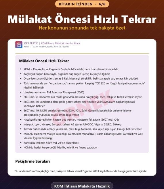 KOM İhtisası Mülakata Hazırlık Kitabı – kitabın içinden 6
