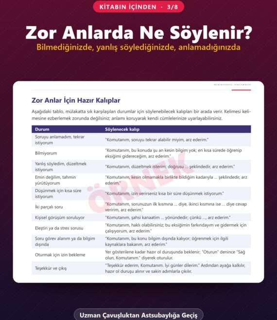 Jandarma Mülakat Kitabı – Uzman Çavuşluktan Astsubaylığa Geçiş – kitabın içinden 3