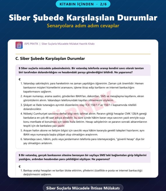 Siber Suçlarla Mücadele İhtisas Mülakatı Hazırlık Kitabı – kitabın içinden 2