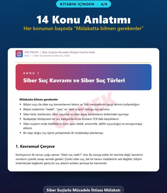 Siber Suçlarla Mücadele İhtisas Mülakatı Hazırlık Kitabı – kitabın içinden 4