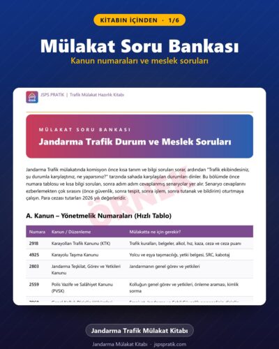 Jandarma Trafik Mülakat Kitabı – kitabın içinden 1