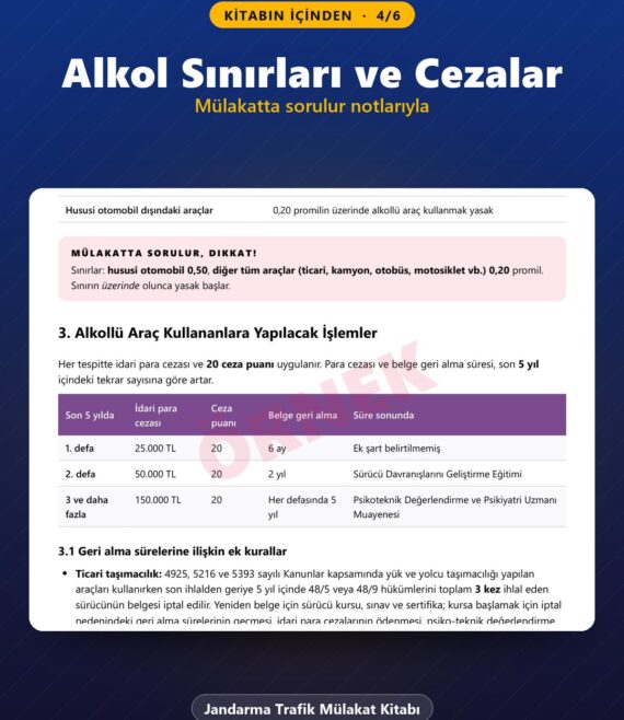 Jandarma Trafik Mülakat Kitabı – kitabın içinden 4