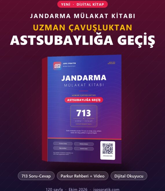 Jandarma Mülakat Kitabı – Uzman Çavuşluktan Astsubaylığa Geçiş
